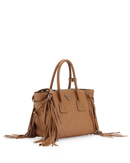 prada fringe twin pocket tote|Prada Fringe Twin Pocket Tote Bag, Caramel (Caramel).